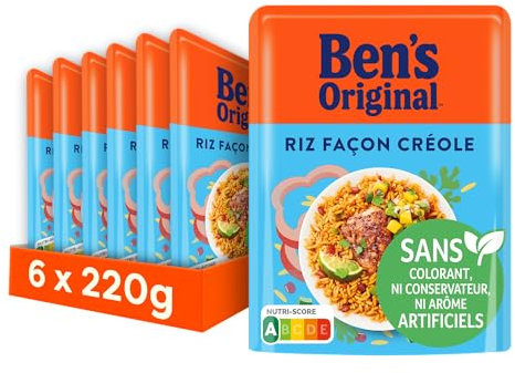 BEN'S ORIGINAL Riz Faon Créole 2 Min (6 x 220 g)