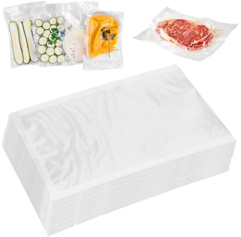 NVIYAM Vakuumierbeutel 15x25 100 Beutel Vakuumbeutel Lebensmittel Vakuumierer Beutel für Alle Vakuumierer, BPA-Frei Wiederverwendbar Sous Vide Gefrierbeutel Stark & Reißfest Profi Vakuumbeutel