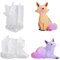 Finyoffiy 2Stück Fuchs-Kerzenform 3D Fuchs Kerze Form Tier Harz Form Silikonformen Epoxidharz für Kuchen, Seifen, Fondant Kuchen Dekoration Form (Fox)