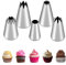5er Set Profi Spritztüllen große zum Dekorieren von Torten, Cupcakes, Churros, Krapfen - Tüllen kompatibel mit Spritzbeutel/Spritzsack