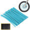 Speichenreflektoren Fahrrad, Speichenabdeckungen, 72 Stück Speichenreflektoren Fahrrad Kinder, Speichenabdeckungen für Motorrad, Speichencover Universal, Motorrad Speichencover, Hellblau