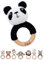 Bärenfreunde® - Personalisierter Beißring Baby - Niedlicher Greifling für Baby's ab 0 Monate - Babyrassel mit Name als Baby Geschenk für Mädchen und Jungen (Panda,mit Name)