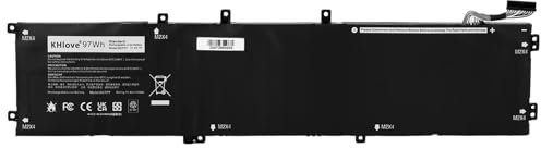 KHlove 97Wh 6GTPY 5XJ28 Laptop Batteria per Dell XPS 15 9550 9560 9570 7590 P56F001 P56F002 Precision 5510 5520 5530 5540 M5510 M5520 Mobile Workstation Vostro 7500 5XJ28 5D91C 05041C GPM03 0GPM03