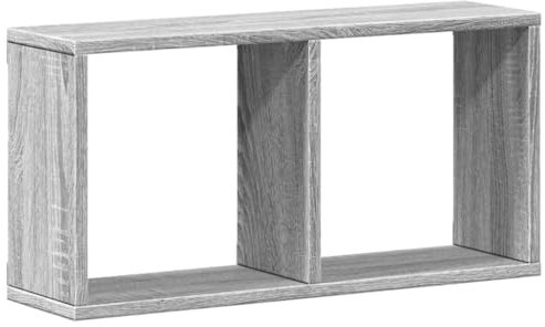 vidaXL Wall Cabinet - Grey Sonoma Engineered Wood - 60x16x30 cm - Floating Storage Solution for Bedroom & Living Room