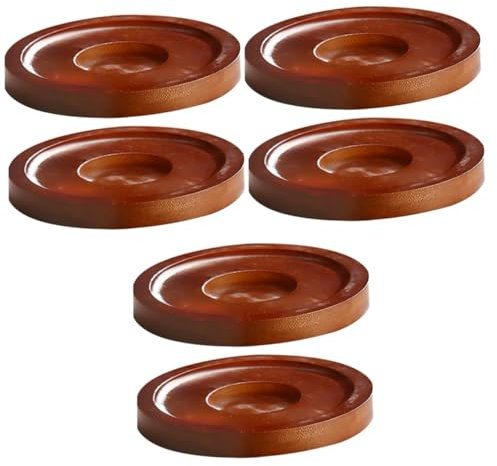 LABRIMP Lot De 3 sous-Verres À Whisky Ronds en Bois Antidérapants pour Boissons Lot De 2 X 3