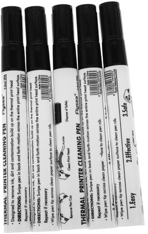 SKISUNO Thermal Printer Cleaning 5pcs Printhead Cleaning Aid Pen Printer Head Maintenance