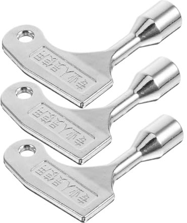 Cabilock 3st Schlüssel Für Mülltonne Schrankschloss Verriegeln Aufzugsschlüssel Werkzeugkasten Kombinationsschloss Wasserhahnschlüssel Mülltonnen-dreiecksschlossschlüssel Silver Legierung