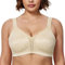 WingsLove Women's Full Coverage Plus Size Everyday Bra Minimizer Wireless Non Padded Wide Straps Comfort and Support for Large Bust(Nude, 38G)