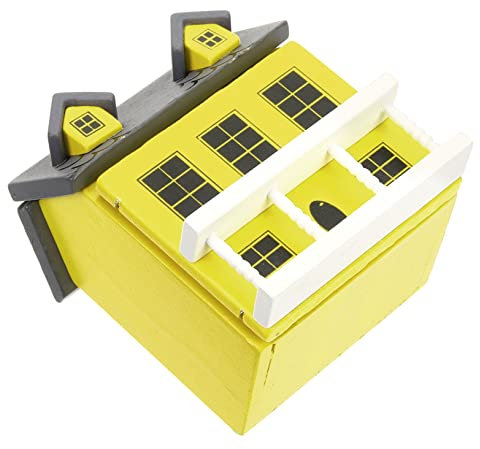 HEMOTON holzhaus Villa Ostern mitgebsel gartenloege Garden Decoration gartendeko rostoptik Land Seifenhalter aus Marmor Kuppel Spieße Ratte Mini- winziges aus Holz hölzern