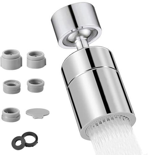 Koprek Kitchen Tap Spray Head, Dual Mode Faucet Spray Head, 360° Swivel Tap Aerator with Soft Bubble and Powerful Spray Kitchen Sink Tap, Replacement Tap Water Saver for Kitchen and Bathroom