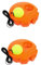 YARNOW 2 Sets Tennistrainer Hürden Fußballtraining Badminton Tennis Tragbarer Trainer Tennis Übungsgerät Tennis Trainingshilfe Maschine Tennisball Zylinder Kunststoff Orange