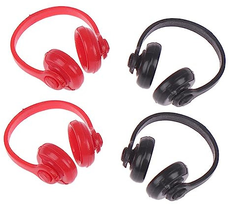 WEKAMOS 4 Piezas Mini Auriculares Casa de Muñecas Decoración de Accesorios de Juguete Miniatura Coleccionistas