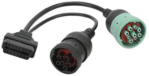 OBD2 Splitter Y Cable 1 to 2 Port OBDII Diagnostic Extension Cable 16-Pin Male to Dual Female Compatible with Scan Tools and Vehicle Code Readers (2FT/60CM) For Trucks
