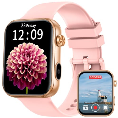 Orologio Smartwatch Donna con Videocamera Foto: 1.91 Dynamic Quadrante Smart Watch per Cuffie Bluetooth Chiamate Musica Funzioni con Sonno Fitness Contapassi 256 MB di RAM Watches per IOS e Android