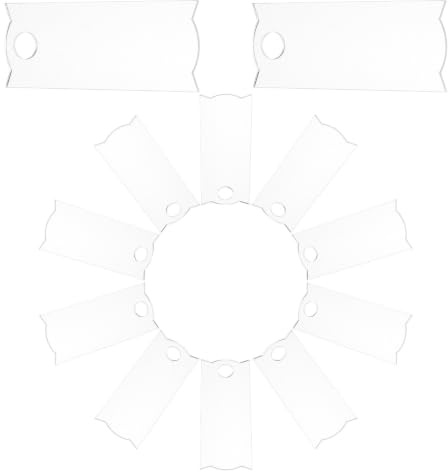 VILLCASE Plaque Nominative Vierge pour Gobelet en Acrylique, Plaque Nominative en Acrylique pour Bouteille Décorative, Lot de 12, Blanc, DIY pour Tumbler et Couvercle de Boisson