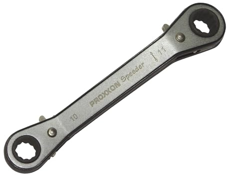 Proxxon 23205 Speeder Ratschenschlüssel 10x11mm Kröpfung 25° Ring-Einsatz aus CrV-Stahl Links-/Rechtsumschaltung