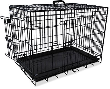 Nobby 62311 Transportkäfig für Hunde, faltbar, schwarz, 62 x 43 x 49 cm