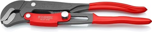 Knipex Giratubi con Ganasce ad S con Regolazione Rapida Verniciata a Polvere Grigio, Rivestiti in Resina Sintetica 330 Mm 83 61 010