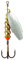 MAPSO - 5 Cucharilla de Pesca Popper-3 Plata 10 GMS.
