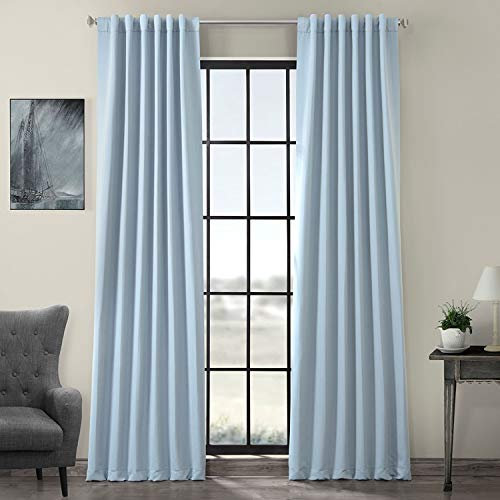 HPD Half Price Drapes Rideaux occultants de 243,8 cm de Long pour Chambre à Coucher et Salon (1 Panneau), 127 x 243,8 cm, Bleu givré