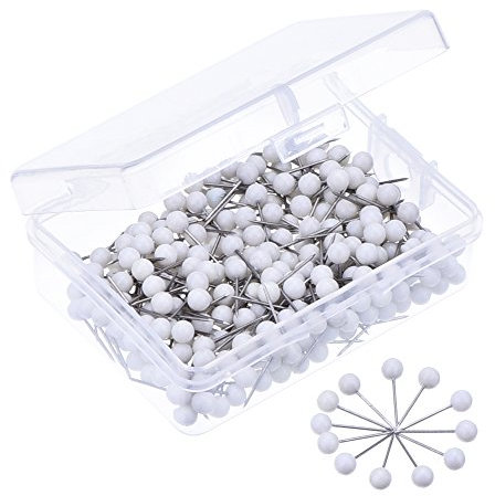 Outus 1/ 8 Zoll Rundkopf Karte Nagel Pinnadeln, Weiß , 300 Stück