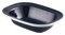 Genware 44020BK White Rim Enamel Pie Dish, Black, 200mm Length
