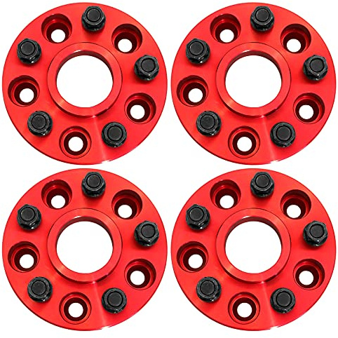 WINCHMAX 30mm Anodised Aluminium Hub Centric Wheel Spacers. Set of 4 x 30mm Spacers in Metallic Red. Compatible with Discovery (pre 2016) MKIII & MKIV, PMK3 & MK4. RED T3