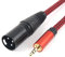 SiYear Conector mini 3,5 mm (1/8 pulgada) TRS a XLR macho smartphone a mesa de mezclas estéreo cable de micrófono no balanceado (10FT / 3 m)