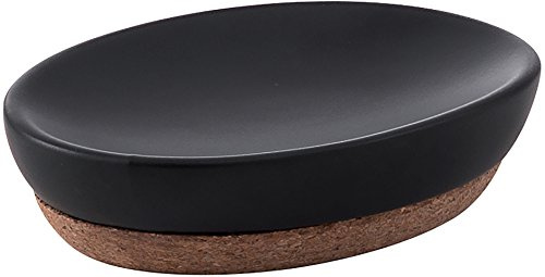 Gedy Ilary Porte-Savon en céramique Noir 9,5 x 13 x 3 cm