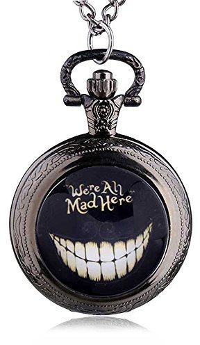 FENKOO Schöne Taschenuhr Retro Medium Uhr Alice im Wunderland Uhr Quarz Taschenuhr (Color : 1)