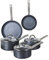 Tower T800031 TruStone Induction Pot and Pan Set, Non Stick, Easy to Clean, Violet Black, 5 Piece, 16/18/20 cm Saucepans, 20/28 cm Frying Pans