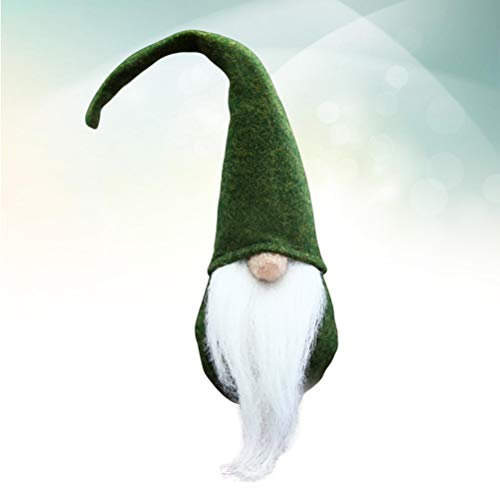 BESTOYARD Weihnachten Wichtel Deko Figuren Winter Zwerge Wichtel Figuren Plüsch Weihnachtsdeko (Grün)