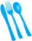 Royal Blue Solid Assorted Plastic Cutlery - Classy & Elegant Flatware Design - Perfect for Parties, Weddings & Events - 18ct