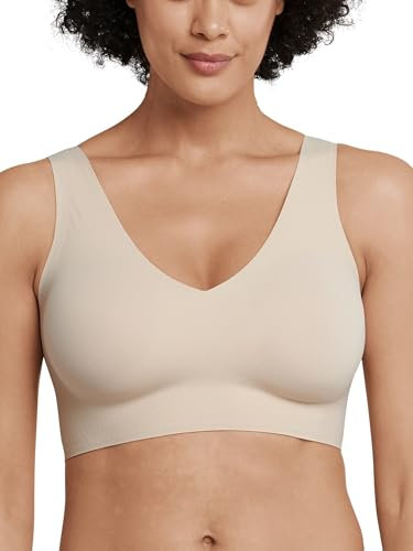 Schiesser Damen nahtloses Bustier mit herausnehmbaren Pads - Invisible Soft, sand_170364, 42