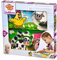 Eichhorn - Fühl-Puzzle mit Stoff - Bauernhoftiere mit Textilelementen, aus Holz, 5 teilig, 20x20 cm groß, für Kinder ab einem Jahr