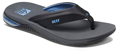 Reef Men's Anchor Flip-Flop, Grey/Blue, 10 UK