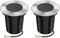 ledscom.de 2 Stück Bodeneinbauleuchte BOLI für außen, IP67, edelstahl, rund, 108mm Ø, 1x GU10 max. 15W