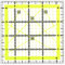 Kuppt Universal Quilten Lineal, 11.5 * 11.5cm Nählineal, Patchwork Lineal, Schneidelineal mit CM-Skala für Nähen & Quilten (Transparent)