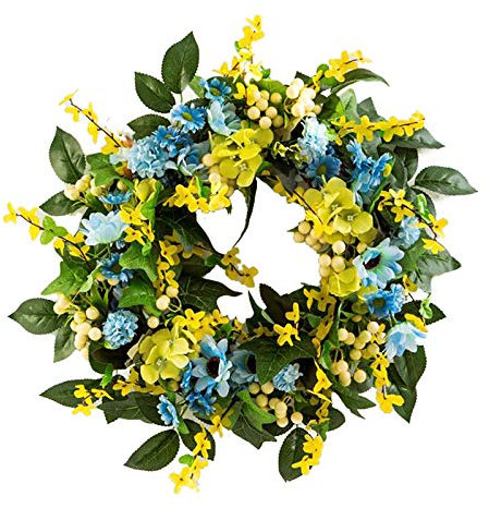 BFYDOAA Winter-Jasmin-Girlande, Frühlingsgelber Blumenkranz, künstlicher Blumenkranz für Zuhause, hängende Ornamente, Blumendekoration