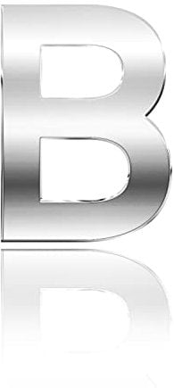 3D Mailbox Letters Numbers DIY Alphabet Number House Door Self-adhesive Stickers For Apartment Hotel Street Room Address (Silver) (B)