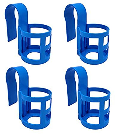 Ailovone Pool Getränkehalter Pool getrankehalt Rand Pool getränkehalter schwimmend bierhalt Pool Pool aufbewahrungskorb Poolzubehör Poolrand Getränkehalter aus Kunststoff (4PCS, Blau)