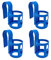 Ailovone Pool Getränkehalter Pool getrankehalt Rand Pool getränkehalter schwimmend bierhalt Pool Pool aufbewahrungskorb Poolzubehör Poolrand Getränkehalter aus Kunststoff (4PCS, Blau)