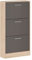 SHIITO | Modelo Chelsea - Zapatero | Natural Grafito - 17 x 59.8 x 107.7 cm | Con 3 Estantes | Ideal en la Entrada y Dormitorio