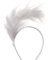 MWOOT Damen Feder Haarreif, Weiß Feder Haarschmuck, 1920er Motto Party Kostüm Feder Kopfschmuck Fascinator, Feder Haarteil Accessoire für Karneval Regenbogen Verkleidungsfest Faschingskostüm