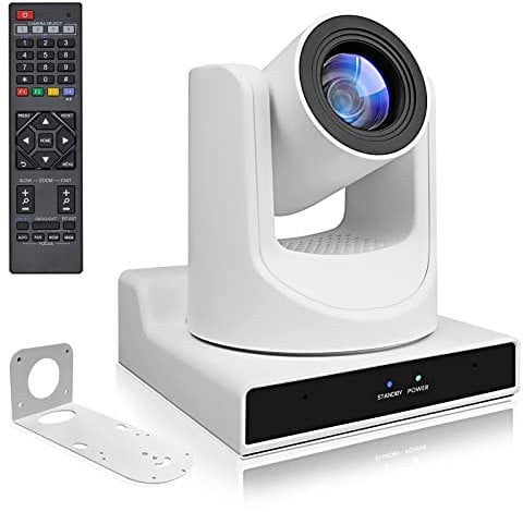 ADKIDO PTZ Camera,30X Optical Camera with IP Live Streaming with Simultaneous 3G-SDI and USB Video Output and Auto-Tracking/Zoom Video/POE/1080P Full HD for Conferences, Church, Teaching