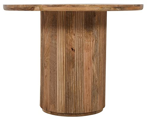 YORK NATURAL WOOD DINING TABLE SOLID MANGO WOODEN ROUND KITCHEN TABLE