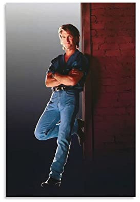 RIDAEX Kunstdruck Poster 50 * 70cm Senza Cornice Patrick Swayzes Attore Poster artistico Canvas Wall Art Immagini per camera da letto Wall Art Regali Decor