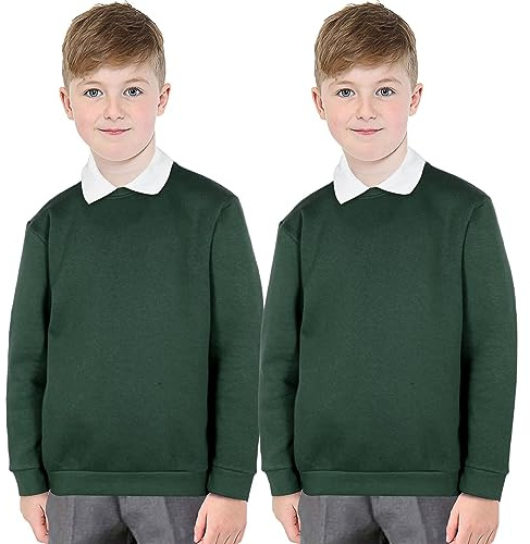 A2Z 4 Kids Unisex School Uniform Jumper Cardi Sweatshirt 2 Pack | Pullover Set For Boys Girls Club Scouts Comfortable Daily School Wear Age 3-13
