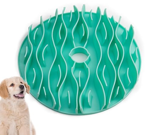 Puzzle Feeder Insert, Dog Bowl Slow Feeder Accessories, Transform Your Lick Bowl to Slow Feeder Insert Dog Bowl, 6 Cups 9.8 Inch Green
