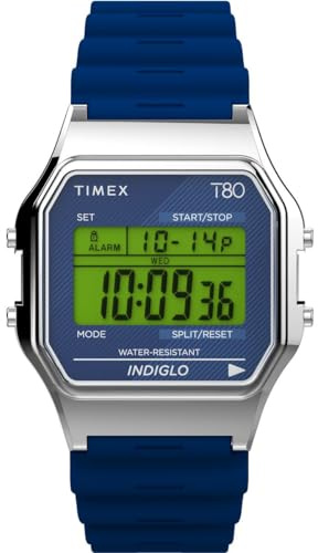 Timex Herren Digital Armbanuhr mit Kunststoffband T80